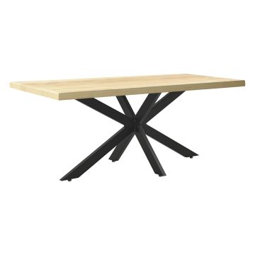 Pied de table Oberau stylé meuble DIY avec embouts de protection acier fer noir mat [en.casa]