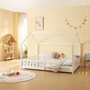 Lit cabane Hesel pour enfants bois de pin [en.casa]