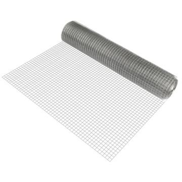 Grillage métallique en acier galvanisé 100 cm x 25 m gris 1 rouleau [pro.tec]