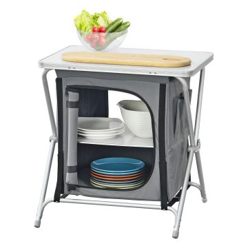 Meuble de Cuisine d'Extérieur Tullinge Pliable 64 x 60 x 45 cm [en.casa]