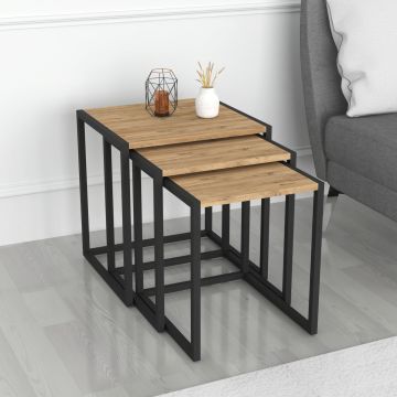 Lot de 3 tables d'appoint Sunnfjord gigognes [en.casa]