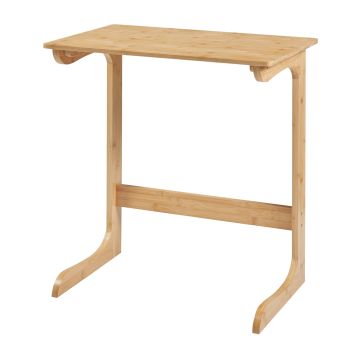 Table pour ordinateur portable Hægebostad bambou 65 x 60 x 40 cm naturel [en.casa]