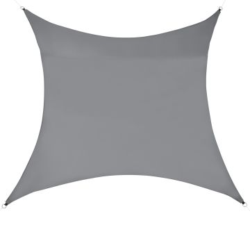 Voile d'Ombrage Lerma Carrée Gris Foncé 2 x 2 m [en.casa]