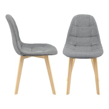 Lot de 6 Chaises de Salle à Manger Kopparberg 86 x 53 x 47 cm Gris Clair [en.casa]