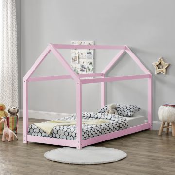 Lit Enfant Design Maison Netstal 200 x 90 cm Rose [en.casa]