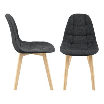 Lot de 6 Chaises de Salle à Manger Kopparberg 86 x 53 x 47 cm Noir [en.casa]