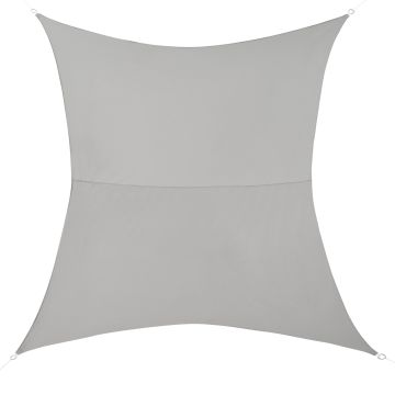 Voile d'Ombrage Lerma Rectangulaire Gris Clair 2 x 3 m [en.casa]