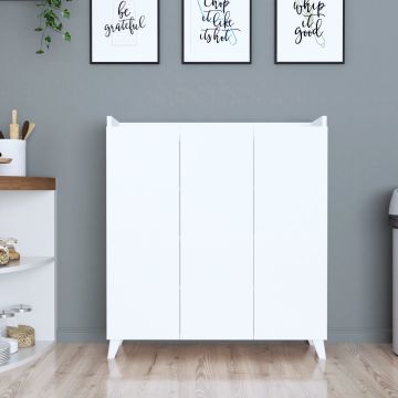 Armoire basse Sirdal avec 3 portes 104 x 90 x 30 cm [en.casa]