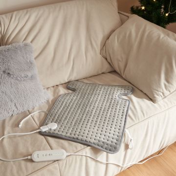 Coussin chauffant électrique Calvera 80W 50 x 40 cm gris [en.casa]