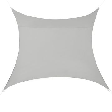 Voile d'Ombrage Lerma Carrée Gris Clair 3 x 3 m [en.casa]