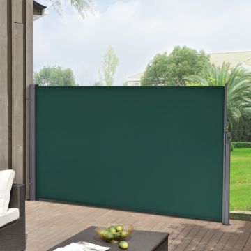 Store pour Balcon Mulhacén Latéral Acier Polyester 180 x 300 cm Vert Foncé [pro.tec] 