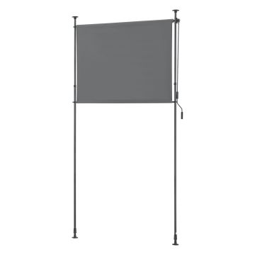 Store extérieur Cimarra aux barres téléscopiques sans perçage 134 x 270 x 310 cm gris foncé [pro.tec]