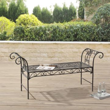 Banc de Jardin Vintage Cossila Extérieur Métal 70x147x46cm couleurs différentes [en.casa]