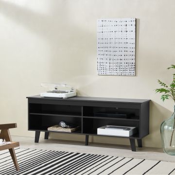 Meuble TV Stenløse 58 x 150 x 38 cm noir [en.casa]