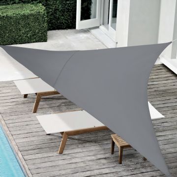 Voile d'Ombrage Patras Triangulaire Gris Foncé 500 x 500 x 500 cm [en.casa]