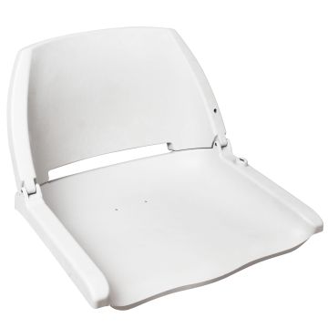 Siège Bâteau Assise Pliable Similicuir Blanc 521 x 457 x 408 mm [pro.tec]