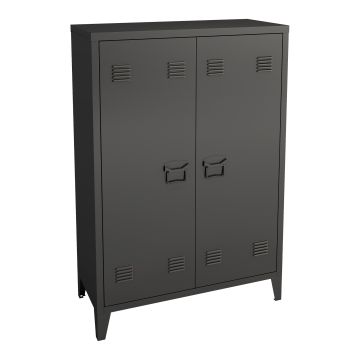 Casier de bureau métallique Oripää à 2 portes [en.casa]