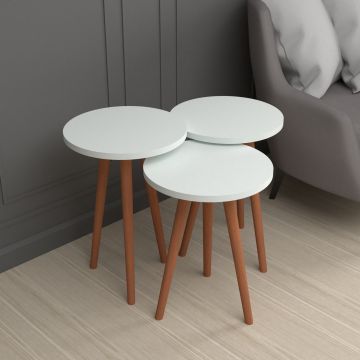 Lot de 3 tables d'appoint Herrljunga trépied [en.casa]