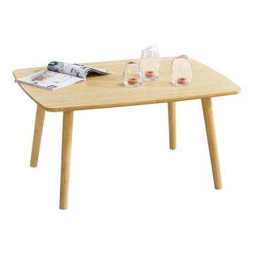 Table basse Nurmijärvi pour salon en bambou 40 x 80 x 60 cm [en.casa]