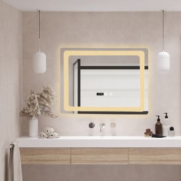 Miroir LED Casoli 60 x 80 x 4 cm argent pro.tec