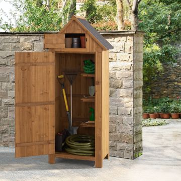 Abri de Jardin à Toit Bitumé Ottrott Range-Bûches en Bois 179 x 77 x 54 cm [en.casa]