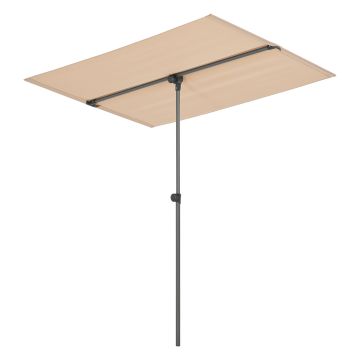 Parasol Carsoli inclinable à 360° rectangulaire 180 x 130 cm sable [pro.tec]