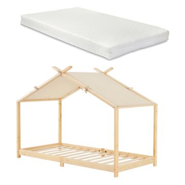 Lit enfant avec matelas à mousse froid Brome [en.casa]