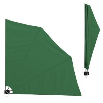 Parasol Mural Ragusa Protection du Soleil Polyester Vert 160 x 160cm [casa.pro] 