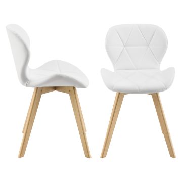 Lot de 2 Chaises Älmhult Similicuir 81 x 57 x 49 cm Plusieurs couleurs [en.casa]