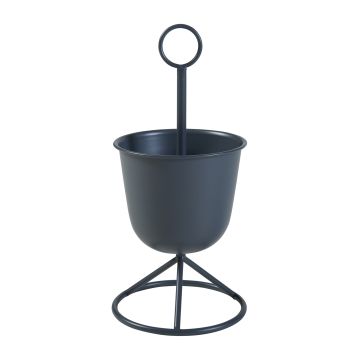 Porte-plantes Alphen 48 x 23 cm 1 cache-pot noir [en.casa]