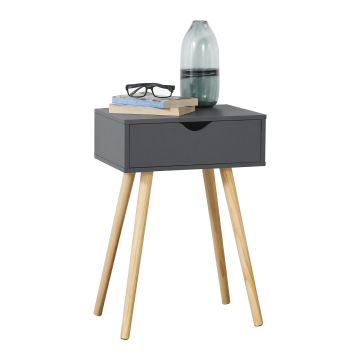 Lot de 2 tables d'appoint Östersund 60 x 40 x 30 cm gris foncé [en.casa]