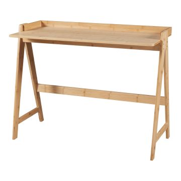 Bureau Härryda bambou 123 x 53 x 80 cm naturel [en.casa]