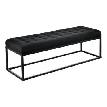 Tabouret Rembourré Salta 120 x 40 x 38 cm Noir [pro.tec]