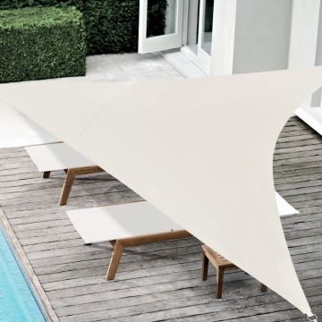 Voile d'Ombrage Patras Triangulaire Beige 300 x 300 x 300 cm [en.casa]