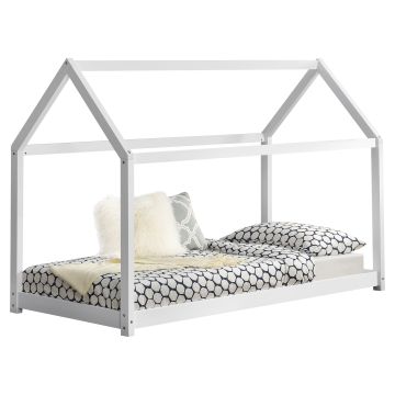 Lit Enfant Design Maison Netstal Pin 140 x 70 cm Blanc [en.casa]