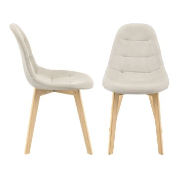 Lot de 6 Chaises de Salle à Manger Kopparberg 86 x 53 x 47 cm Beige [en.casa]