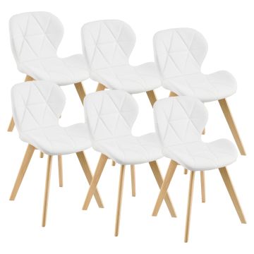 Lot de 6 Chaises Älmhult Similicuir 81 x 57 x 49 cm Plusieurs couleurs [en.casa]