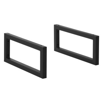 Lot de 2 Supports Muraux DIY en Acier 45 x 20 cm Noir Mat [en.casa]