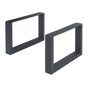 Tischgestell 2er Set Makers Stahl 40x64 cm Schwarz [en.casa]