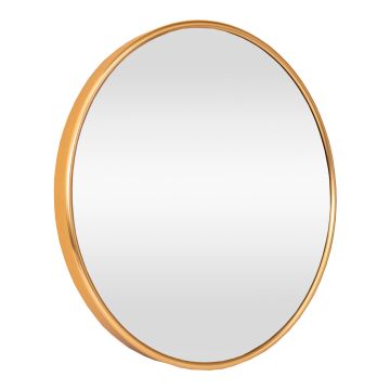 Miroir mural Ordona rond 60 cm doré [en.casa]