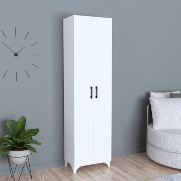 Armoire Strömsund avec 8 étagères 178 x 49 x 32 cm blanc [en.casa]