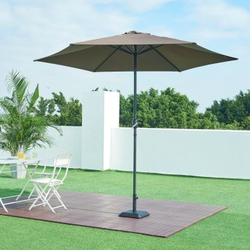 Pied de parasol Biccari avec adaptateurs 33 37 41 48 mm béton noir casa.pro