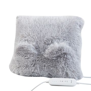 Coussin chauffant électrique Capurso avec deux ouvertures 100 W 40 x 40 x 10 cm gris [en.casa]