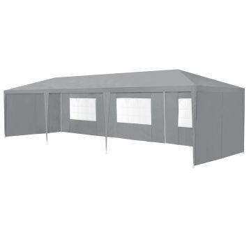 Pavillon de Jardin Wedau Gris Foncé 900 x 300 x 255 cm [casa.pro]