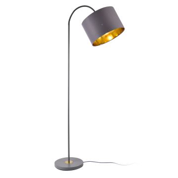 Lampadaire Toledo Abat-Jour Inclinable E27 Hauteur 173 cm Gris [lux.pro]