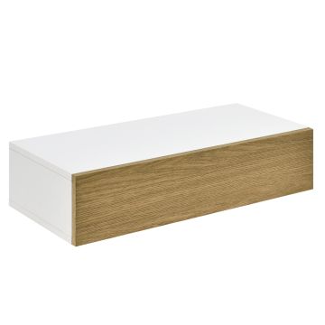 Étagère Murale à Compartiment Fermé Antilles 50x24x12cm Blanc Bois [en.casa]