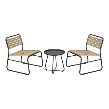 Ensemble de bistrot Brienza avec table basse et 2 chaises casa.pro