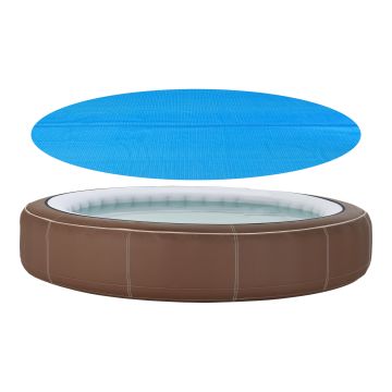 Bâche Solaire de Piscine Ronde Diamètre 366 cm Polyéthylène Bleu [en.casa]