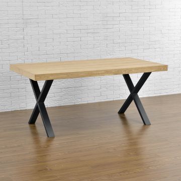 Set de 2 Pieds de Table Greith Métal Forme X [en.casa] 