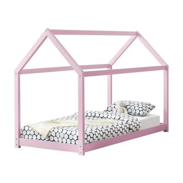 Lit Enfant Design Maison Netstal 200 x 90 cm Rose [en.casa]